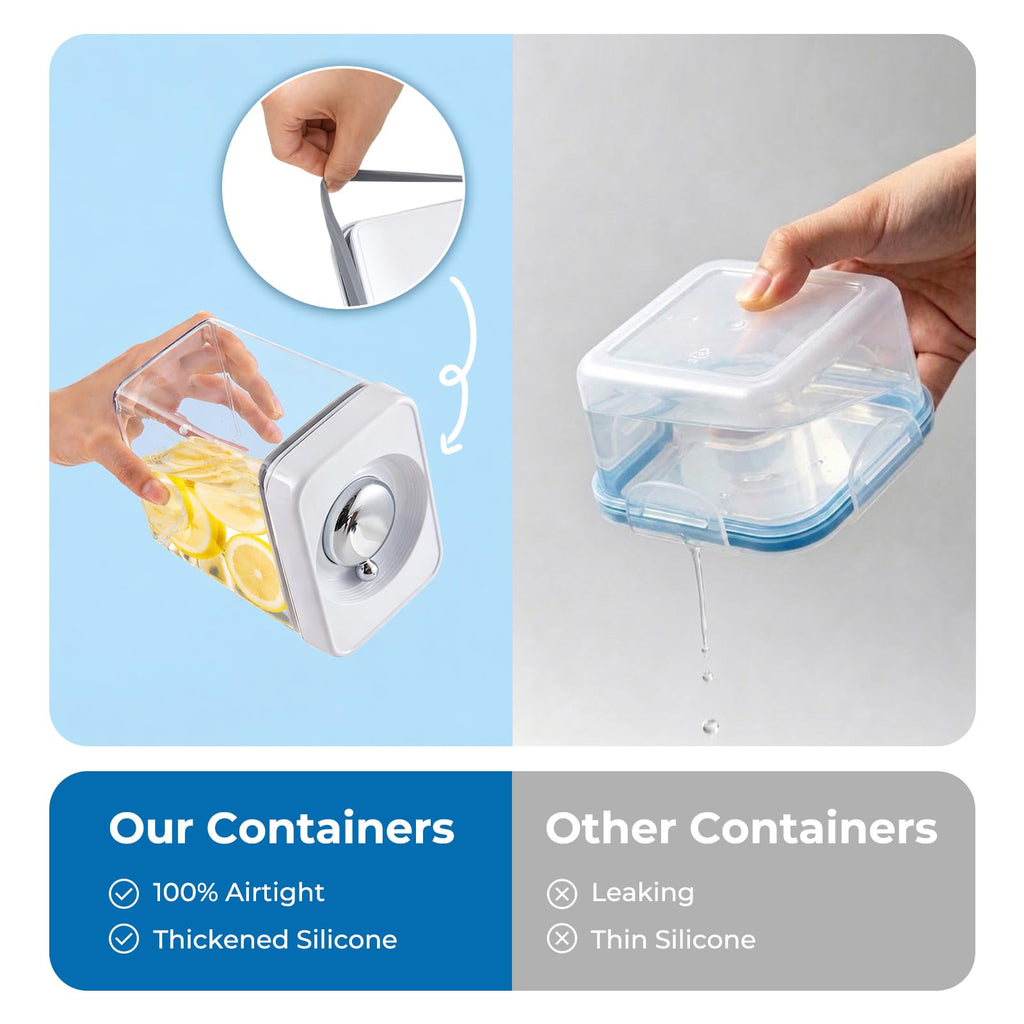 UFORU Dog and Cat Food Storage Containers, 3.1 and 4.4 Qt Airtight 2-Pack | Twist-Lock Lid, Kibble and Pet Treats, BPA-Free Material, Space-Saving Stackable Design, Easy One-Touch Opening